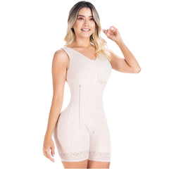 Postpartum Natural-birth Faja partially removable built-in bra Zippered crotch | Stage 2 Sonryse 058ZL