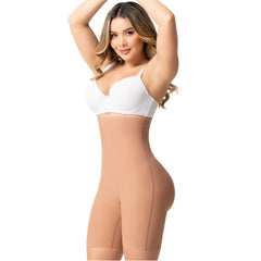 Fajas Colombianas High Waisted Short Butt Lifter Tummy Control Girdle Sonryse SP42NC