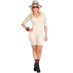 Fajas Colombianas Sonryse TR103BF Post-Surgery Built-in Bra & Sleeves-4