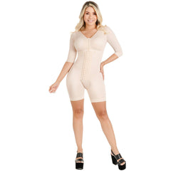 Fajas Colombianas Sonryse TR103BF Post-Surgery Built-in Bra & Sleeves-1