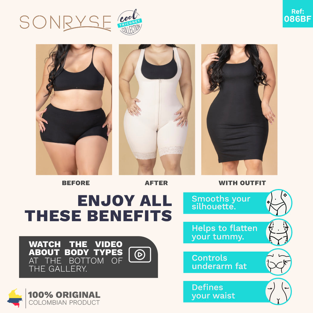 Post Surgery Tummy Tuck & Postpartum Natural-birth Faja Open bust  Short-length Mid-back coverage | Stage 2 Sonryse 068BF - 2XS/28 / Mocha