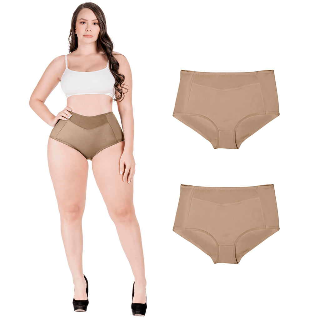 2-PACK Daily Use Panties Tummy Control High Waisted Sonryse SP645NC – Fajas  Sonryse
