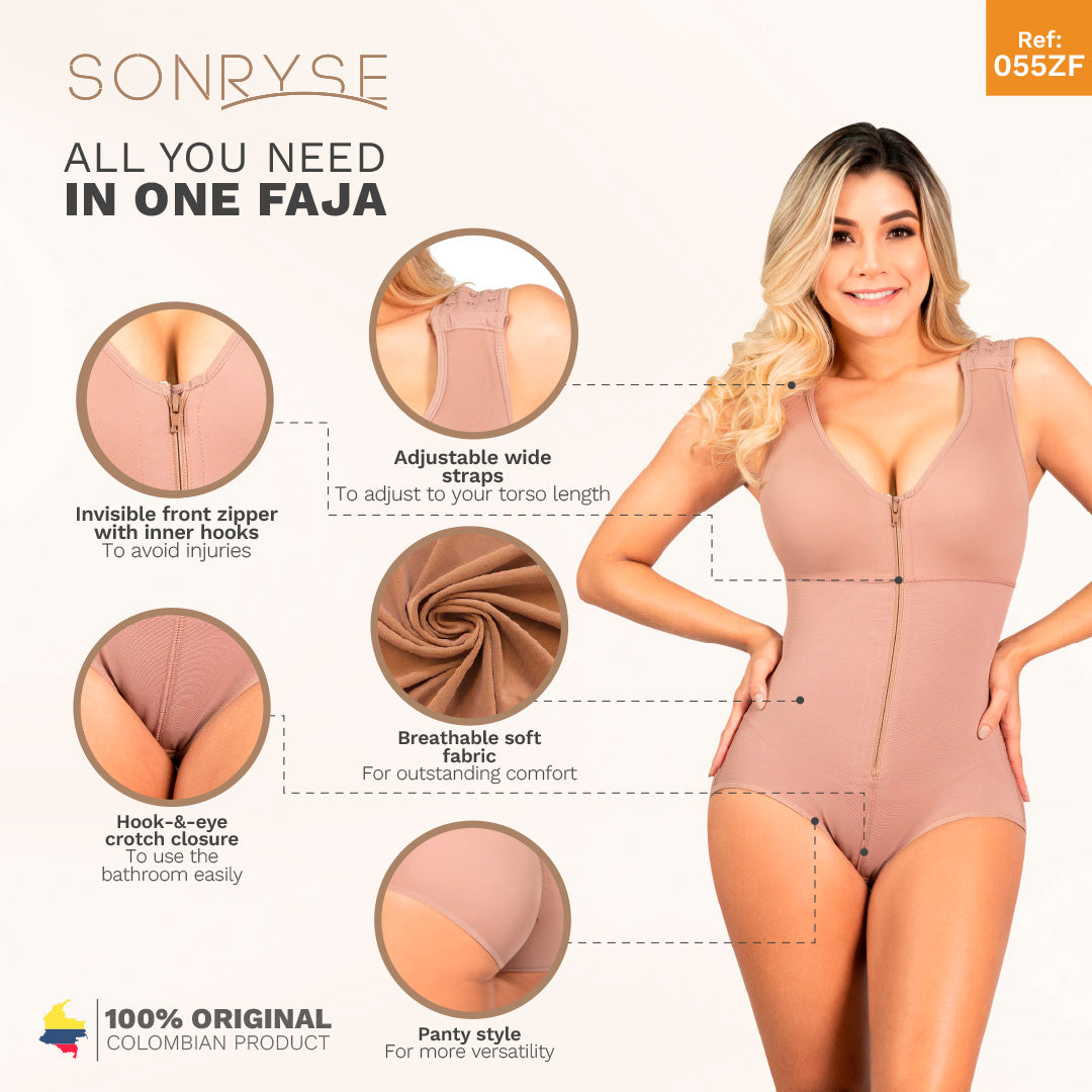 Fajas Sonryse Shapewear After Post-Op for Women with Built-In Bra