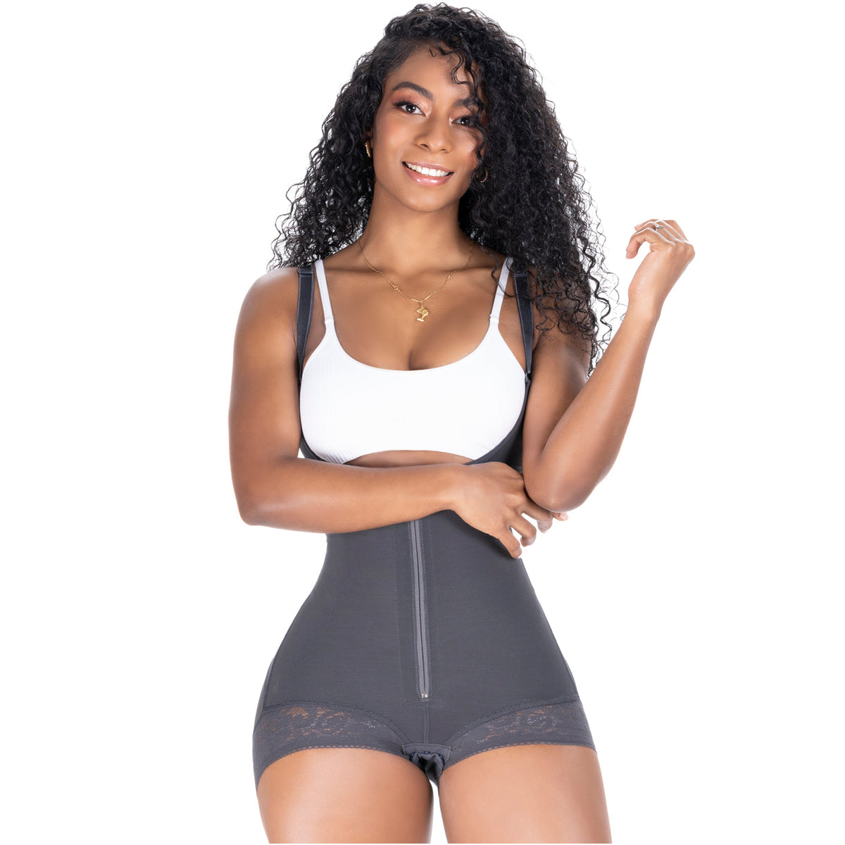 Faja Posparto Cesárea y Vestido de Noche Faja Busto Abierto Con Espalda Alta y Cierre Frontal con Cremallera Sonryse 020ZF