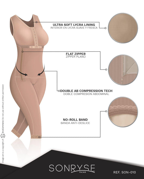 Sonryse PS053 Post Surgery After Liposuction Compression Garments Fajas  Colombianas Mocha XS at  Women's Clothing store