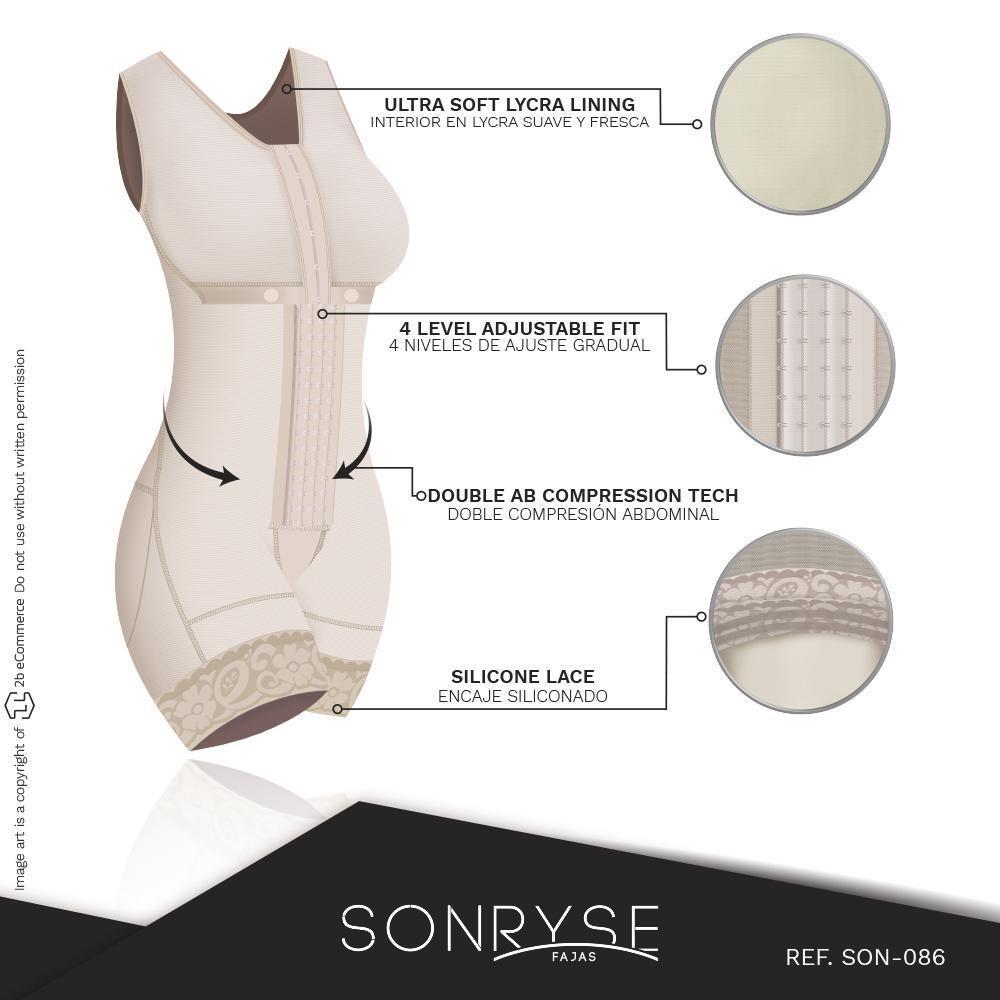 SONRYSE Sonryse P86 Fajas colombianas Postparto cesarea csection Postpartum  girdle FUPA control Shapewear Beige L